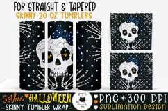 Funny Skull Tumbler Wrap | Gothic Halloween Tumbler Design Product Image 1