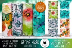 Alcohol Ink Nature Tumbler Wraps | Dragonfly Tumbler Design Product Image 1