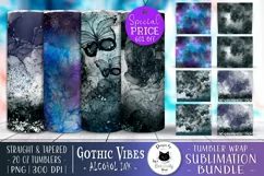 Alcohol Ink Halloween Tumbler Wraps | Gothic Tumbler Designs Product Image 1