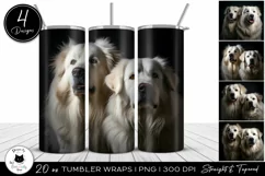 Great Pyrenees Dog Tumbler Wraps Vol. 9 | Dog Sublimation Product Image 1