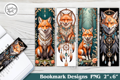 Fox Printable Bookmark 4 PNG Product Image 1