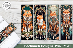 Fox Printable Bookmark 4 PNG Product Image 1