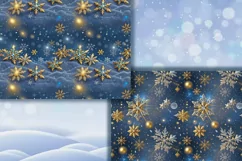Frozen Beauty/ Winter Art digital papers. Christmas Seamless Product Image 2