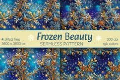 Frozen Beauty/ Winter Art digital papers. Christmas Seamless Product Image 1