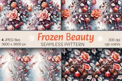 Frozen Beauty/ Winter Art digital papers. Christmas Seamless Product Image 1