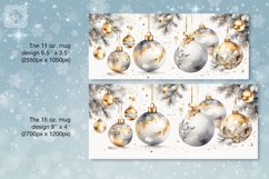 Christmas Baubles mug wrap. 11&amp;15oz Product Image 2