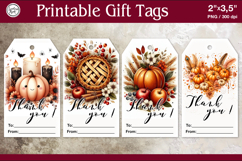Thanksgiving Gift Tags| Pumpkin | PNG Product Image 1