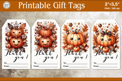 Thanksgiving Gift Tags| Pumpkin | PNG Product Image 1