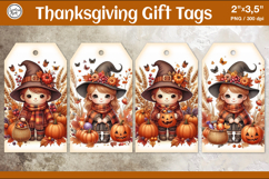 Thanksgiving Gift Tags| Pumpkin | PNG Product Image 1