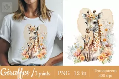 Giraffes t-shirt sublimation 3 print design png Product Image 1