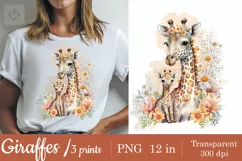 Giraffes t-shirt sublimation 3 print design png Product Image 2