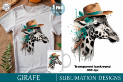 Giraffe Sublimation design PNG Product Image 1