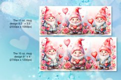 Funny Gnomes Valentine mug PNG sublimation. 11 &amp; 15 oz Product Image 2