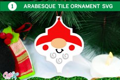 Christmas Arabesque tile ornament SVG for crafters bundle 5 Product Image 8