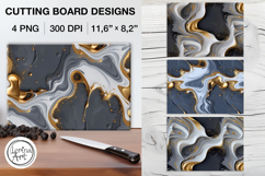 Gray Abstract Cutting Board Designs / 4 PNG Product Image 1