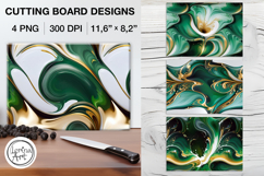 Green Abstract Cutting Board Designs / 4 PNG Product Image 1
