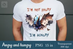 Angry and hungry t-shirt sublimation 2 print design png Product Image 1