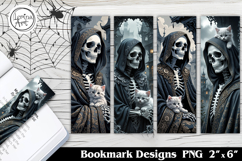 Skeleton Printable Bookmark 4 PNG Product Image 1