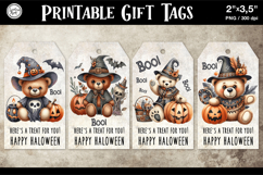Halloween Gift Tags| Teddy Bear| PNG Product Image 1