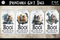 Halloween Gift Tags| Haunted House| PNG Product Image 1