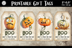 Halloween Gift Tags| Spooky Pumpkin | PNG Product Image 1