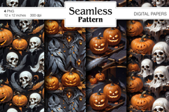 Halloween digital papers. Autumn Seamless pattern Product Image 1