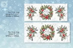 Watercolor Christmas Holy Night mug wrap. 11&15oz Product Image 2