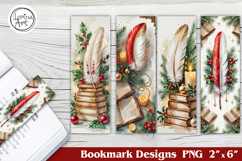 Christmas Feather Printable Bookmark 4 PNG Product Image 1
