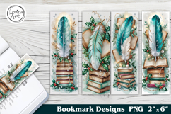 Christmas Feather Printable Bookmark 4 PNG Product Image 1