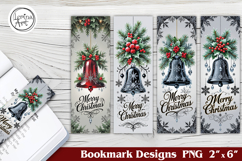 Christmas Bell Printable Bookmark 4 PNG Product Image 1