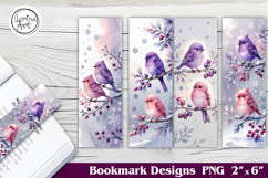 Winter Bird Printable Bookmark 4 PNG Product Image 1