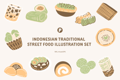 Tasty Indonesian Traditional Street Food Illustration Set Product Image 1