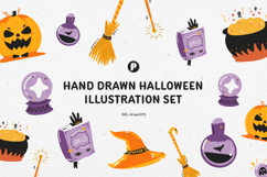 Bubbly Hand Drawn Halloween Illustration Set Product Image 1