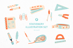 Bright &amp; Cute Stationery Illustration Set Product Image 1