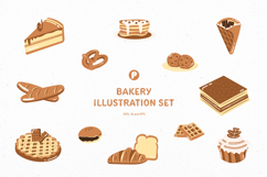 Yummy Choco Bakery Illustration Set Product Image 1
