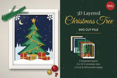 3D Layered Christmas Tree SVG Product Image 1