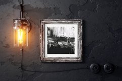 Old Wooden Square Picture Frame Mockup Product Image 1