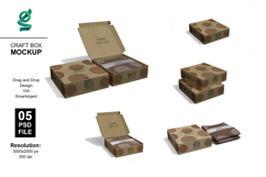 Craft Box Mockups 3D rendering Craft Box Mockups Product Image 1