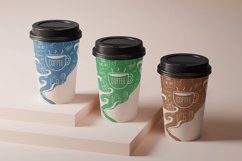 Takeaway Paper Coffee Cup With Lid Mockup Product Image 1