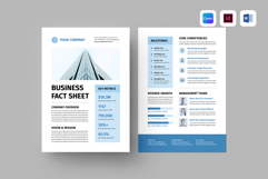 Business Fact Sheet | Canva, MS Word, InDesign Product Image 1
