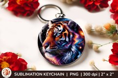 Wild Animal, Round Keychain, 3d keychain, Galaxy Product Image 1