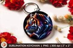 Wild Animal, Round Keychain, 3d keychain, Galaxy Product Image 1