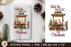 Christmas Snowman Sublimation, Kitchen Towel, Dish Towel Product Image 1