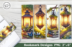 Lantern Printable Bookmark 4 PNG Product Image 1