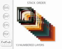 Camping Shadow Box Bundle, 3D SVG Shadow Box 3 Templates Product Image 6