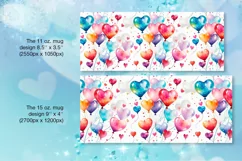 Balloons PNG sublimation. 11 & 15 oz mug wrap Product Image 2