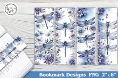 Dragonfly Printable Bookmark 4 PNG Product Image 1