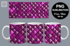 3D Mosaic mug PNG sublimation. 11 & 15 oz mug wrap Product Image 1