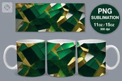 3D Mosaic mug PNG sublimation. 11 &amp; 15 oz mug wrap Product Image 1
