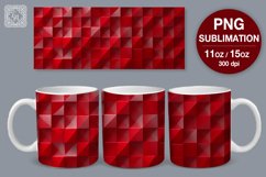 3D Mosaic mug PNG sublimation. 11 &amp; 15 oz mug wrap Product Image 1